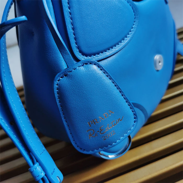 Prada Moon padded nappa-leather bag 1BA381 Blue High