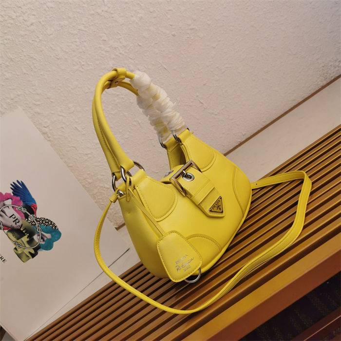 Prada Moon padded nappa-leather bag 1BA381 Yellow High