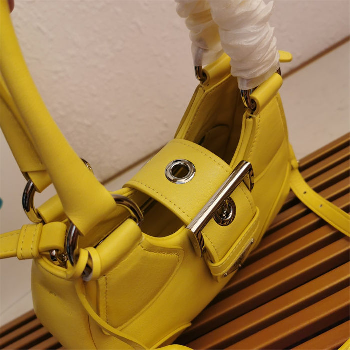 Prada Moon padded nappa-leather bag 1BA381 Yellow High