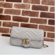 GG MARMONT MINI BAG With Card Case 751526 Grey High