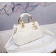 LADY 95.22 MEDIUM BAG Cannage Calfskin White High