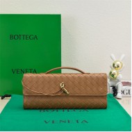 BV Long Clutch Andiamo With Handle Cognac High