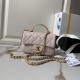 Chanel MINI FLAP BAG WITH TOP HANDLE AS4847 Lambskin, Resin & Gold-Tone Metal Pink A