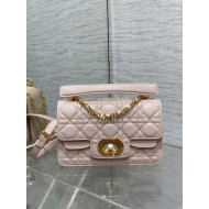 Small Dior Jolie Top Handle Bag Cannage Calfskin Pink High