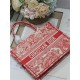 MEDIUM Dior BOOK TOTE Toile de Jouy Reverse Embroidery Pink High