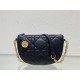 Diorstar Callisto Bag Macrocannage Lambskin Black High