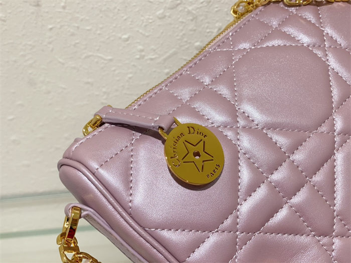 Diorstar Callisto Bag Macrocannage Lambskin Pink High