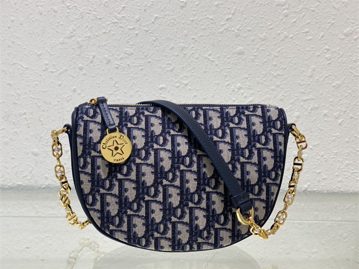 Diorstar Callisto Bag Dior Oblique Jacquard Blue High