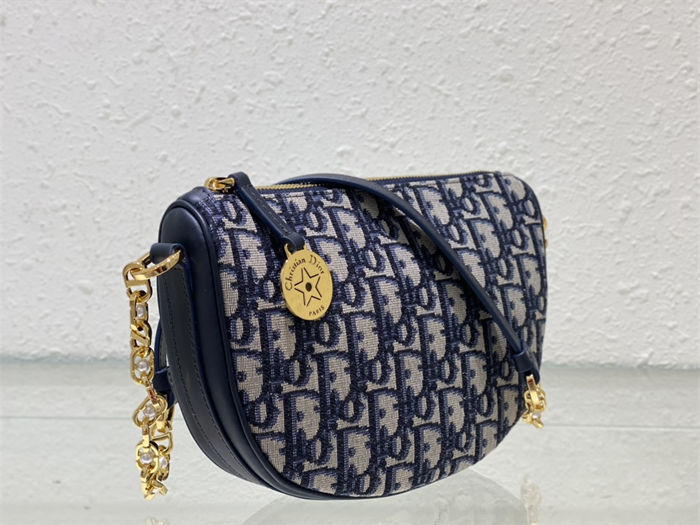 Diorstar Callisto Bag Dior Oblique Jacquard Blue High