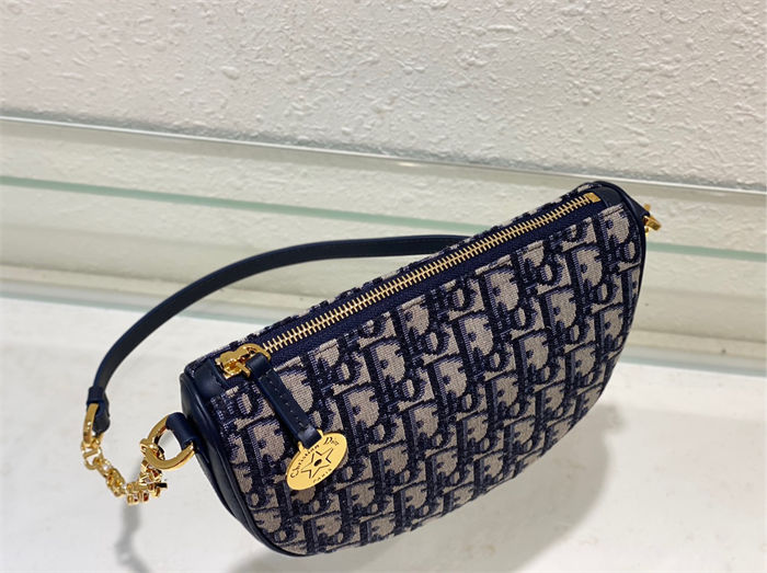 Diorstar Callisto Bag Dior Oblique Jacquard Blue High