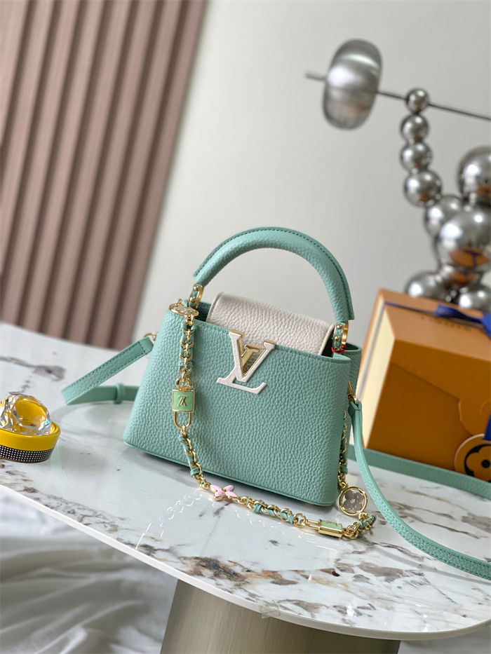 Louis Vuitton Capucines Mini Bag Taurillon Leather M23591 Green High