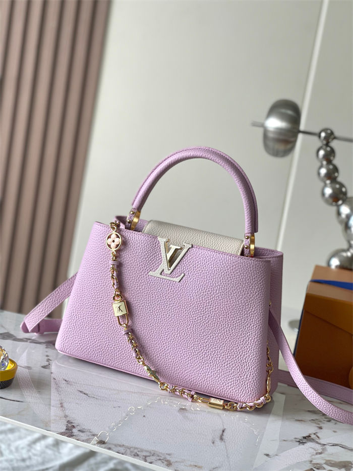 Louis Vuitton Capucines MM Bag Taurillon Leather M24471 Purple High