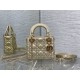 MINI LADY Dior BAG Cannage Lambskin Iridescent Metallic Gold-Tone High