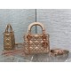 MINI LADY Dior BAG Cannage Lambskin Iridescent Metallic Rose Gold-Tone High