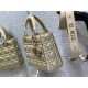 SMALL LADY Dior MY ABCDior BAG Cannage Lambskin Iridescent Metallic Gold-Tone High