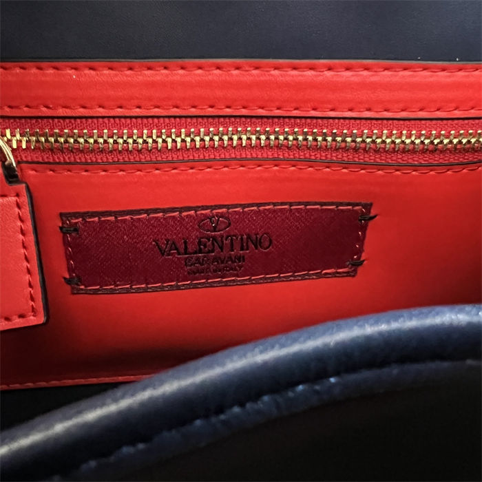 Valentino Spike Medium Bag Lambskin Navy High