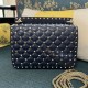 Valentino Spike Medium Bag Lambskin Navy High