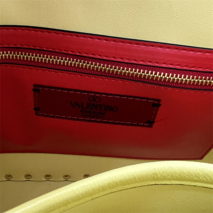 Valentino Spike Medium Bag Lambskin Yellow High