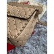 Valentino Spike Medium Bag Lambskin Beige High