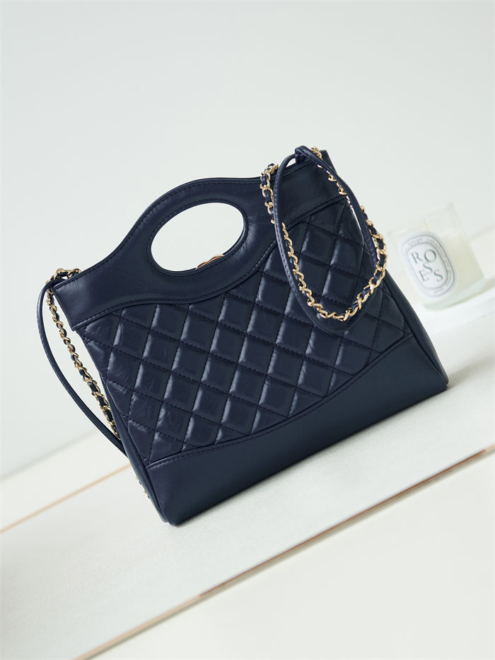 Chanel 31 SHOPPING BAG Mini AS4133 Calfskin & Gold-Tone Metal Navy Blue A