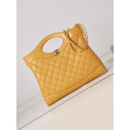 Chanel 31 SHOPPING BAG Large AS1010 Calfskin & Gold-Tone Metal Mustard A