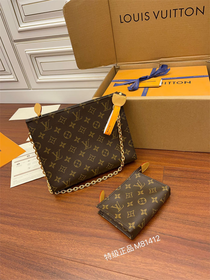 Louis Vuitton Toiletry Pouch On Chain Monogram coated canvas M81412 Top