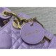 MINI LADY Dior BAG Cannage Lambskin Gold Metal Lilac High