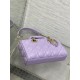 LADY D-JOY BAG SMALL Cannage Lambskin Lilac High