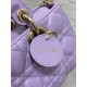 LADY D-JOY BAG SMALL Cannage Lambskin Lilac High