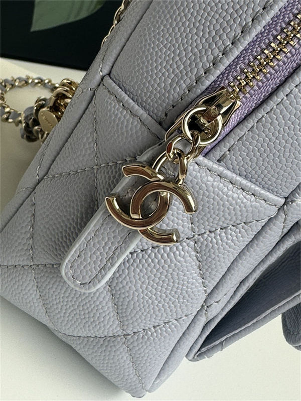 Chanel Mini Backpack Grained Calfskin Gold-Tone Metal AP3753 Purple Pale High