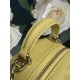 Chanel Mini Backpack Grained Calfskin Gold-Tone Metal AP3753 Yellow High