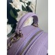 Chanel Mini Backpack Grained Calfskin Gold-Tone Metal AP3753 Purple High