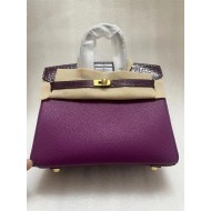 Hermes Birkin Touch 25/30cm Bag Togo and Crocodile Leather In Anemone WAX High