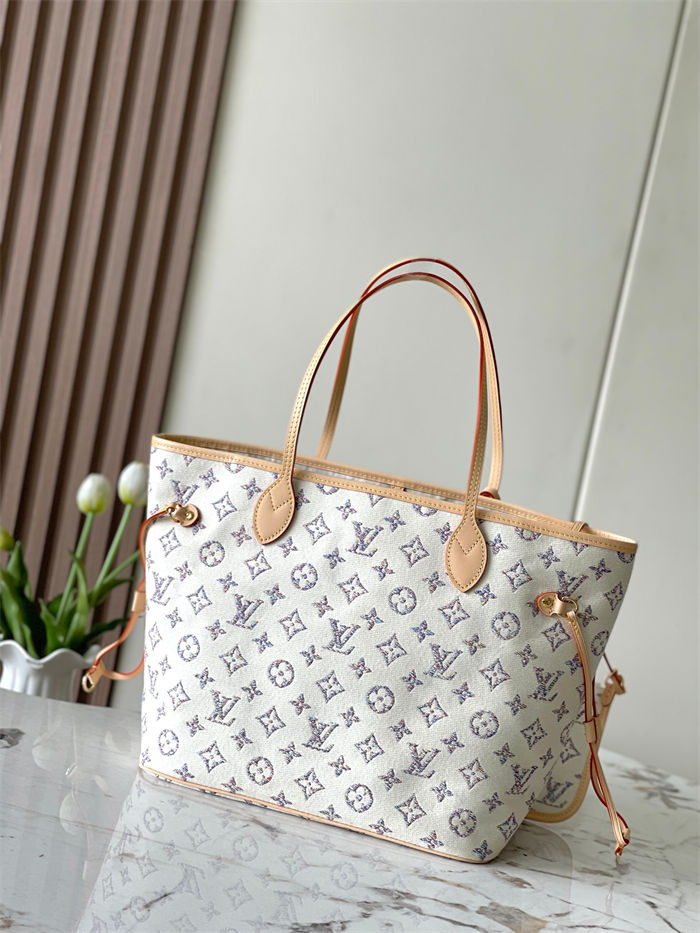 Louis Vuitton NEVERFULL MM Monogram jacquard fabric Multicolor Beige M24905 High