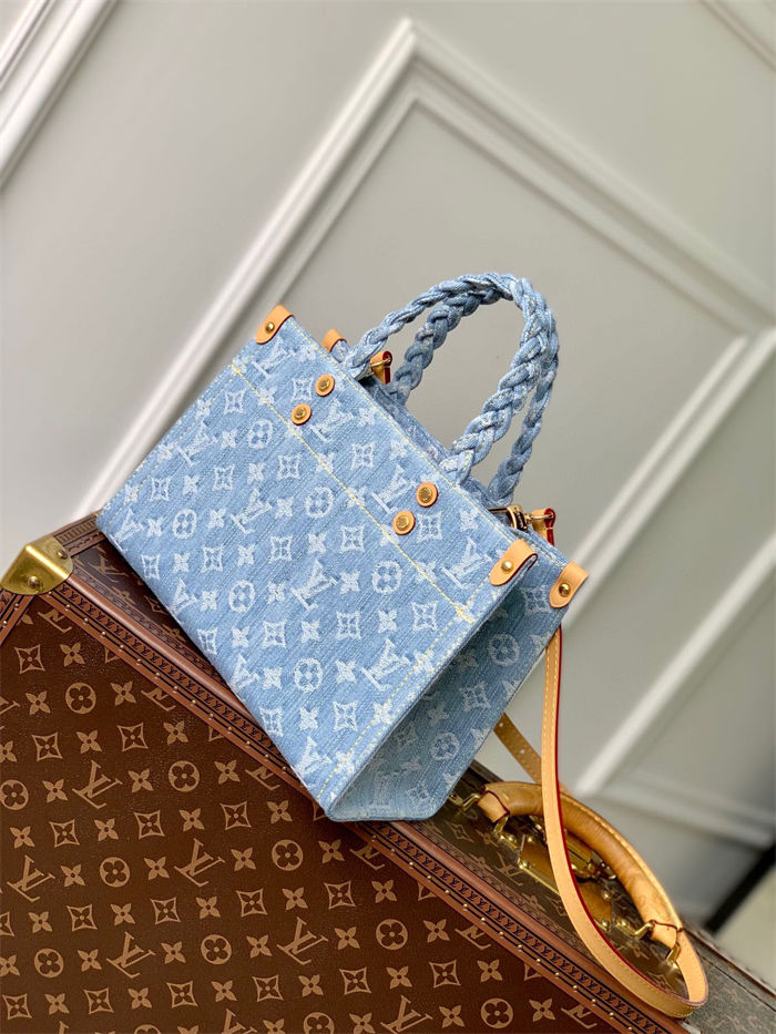 Louis Vuitton Let Go PM Monogram Denim Sky Blue Denim M24897 High