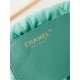 Chanel 22 MINI HANDBAG Canvas & Gold-Tone Metal Green AS3980 High