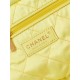 Chanel 22 SMALL HANDBAG Canvas & Gold-Tone Metal AS3260 Yellow High