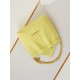 Chanel 22 MEDIUM HANDBAG Canvas & Gold-Tone Metal AS3261 Yellow High