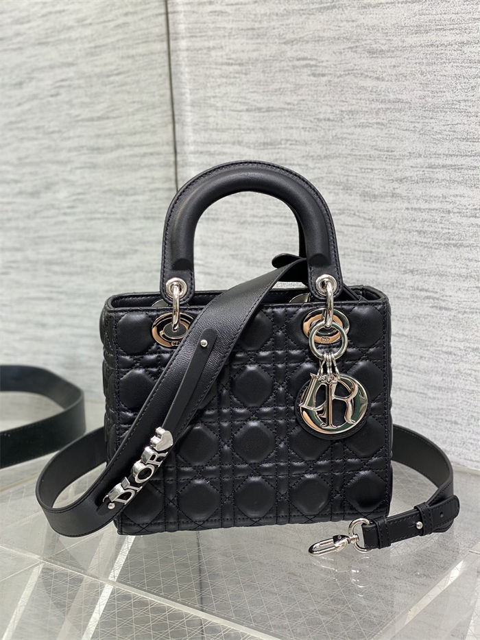 SMALL LADY Dior MY ABCDior BAG Cannage Lambskin Black-Silver High