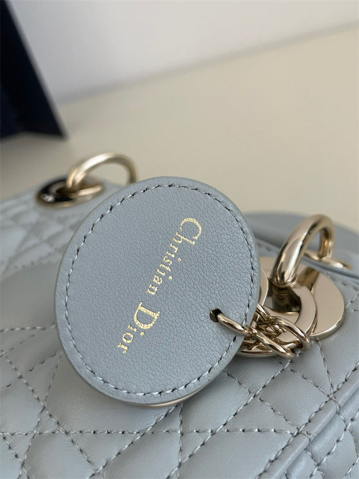 MINI LADY Dior BAG Cannage Lambskin Blue-Pale High