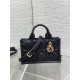 MINI Dior BOOK TOTE Macrocannage Calfskin Black High