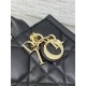 MINI Dior BOOK TOTE Macrocannage Calfskin Black High