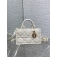 MINI Dior BOOK TOTE Macrocannage Calfskin Latte High