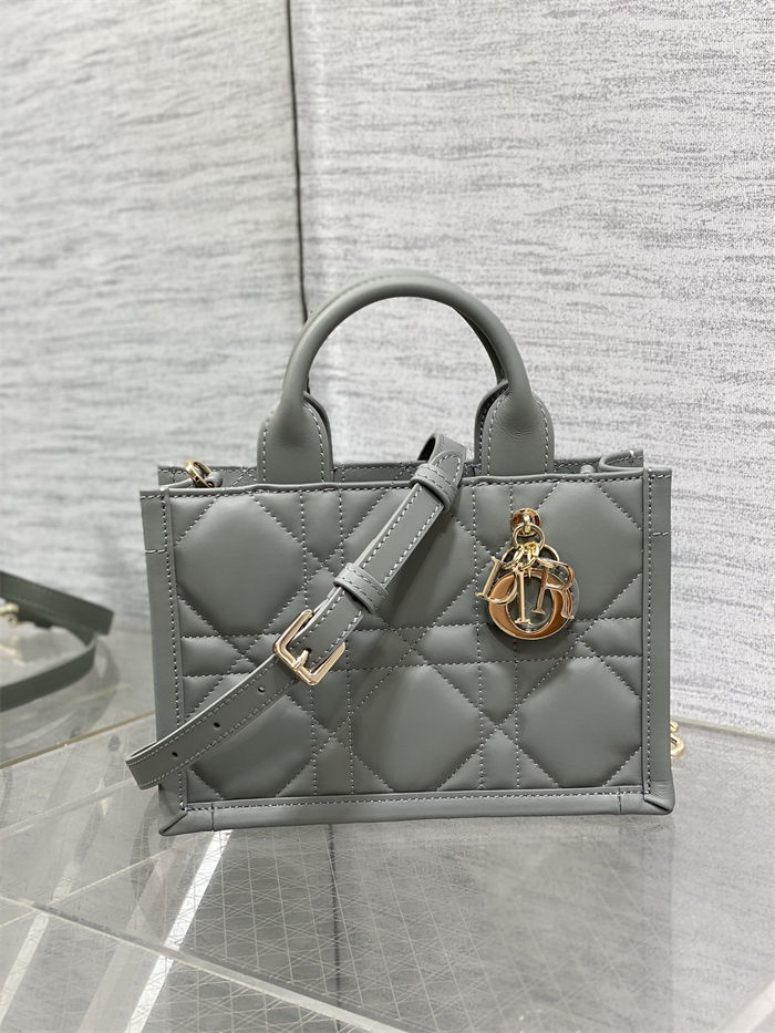 MINI Dior BOOK TOTE Macrocannage Calfskin High