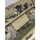 SMALL Dior BOOK TOTE Toile de Jouy Embroidery Sauvage Raffia High