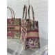 MEDIUM Dior BOOK TOTE Toile de Jouy Embroidery Sauvage Raffia High