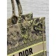 MEDIUM Dior BOOK TOTE Toile de Jouy Embroidery Sauvage Raffia High