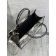 MEDIUM Dior BOOK TOTE Zodiac Embroidery and Black Calfskin High