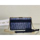 30 MONTAIGNE EAST-WEST BAG WITH CHAIN Dior Oblique Jacquard Blue Denim High