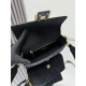 BAGUETTE canvas Laser Cut Strap bag Black High